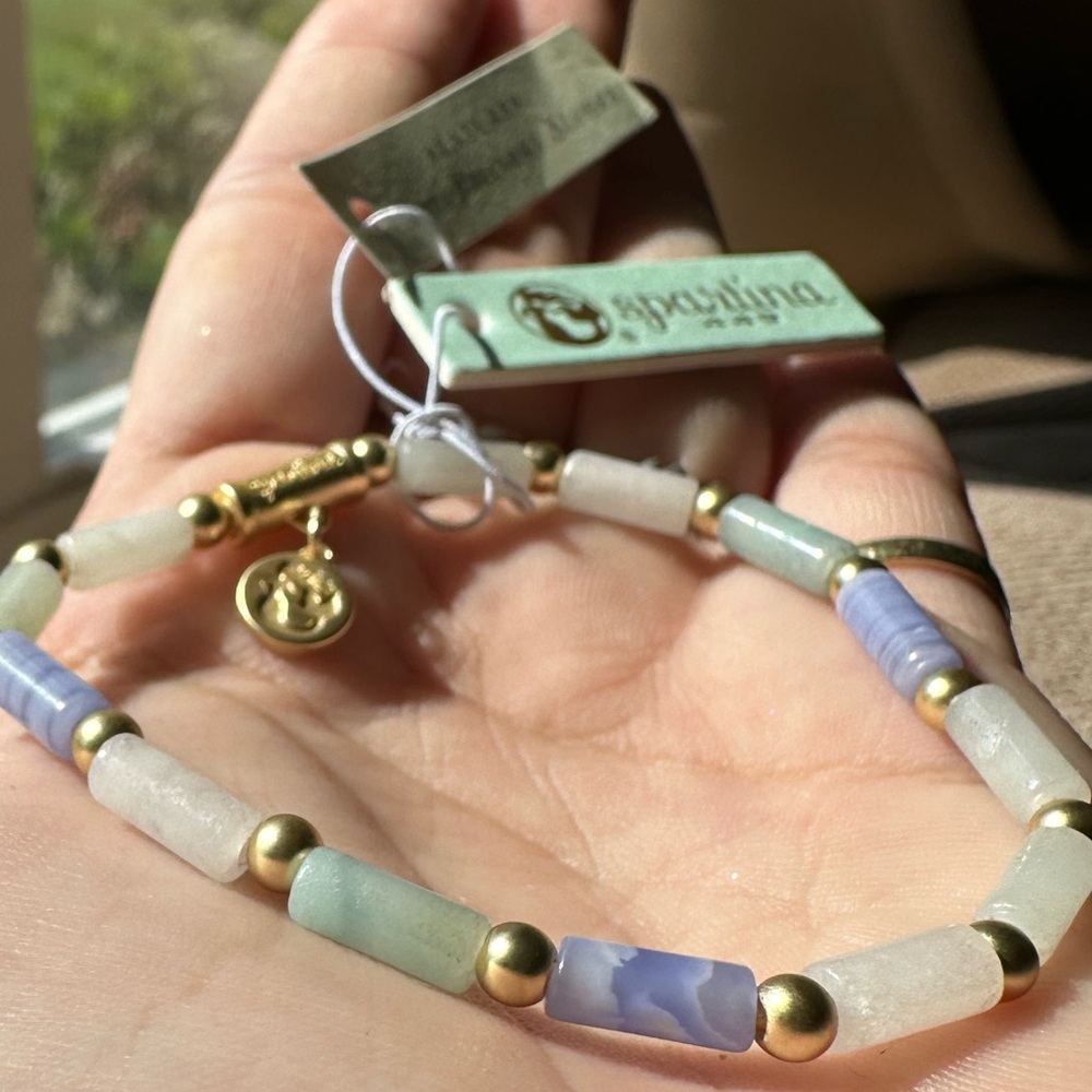 Spartina 449 - Gold Plated Stone Stretch Bracelet